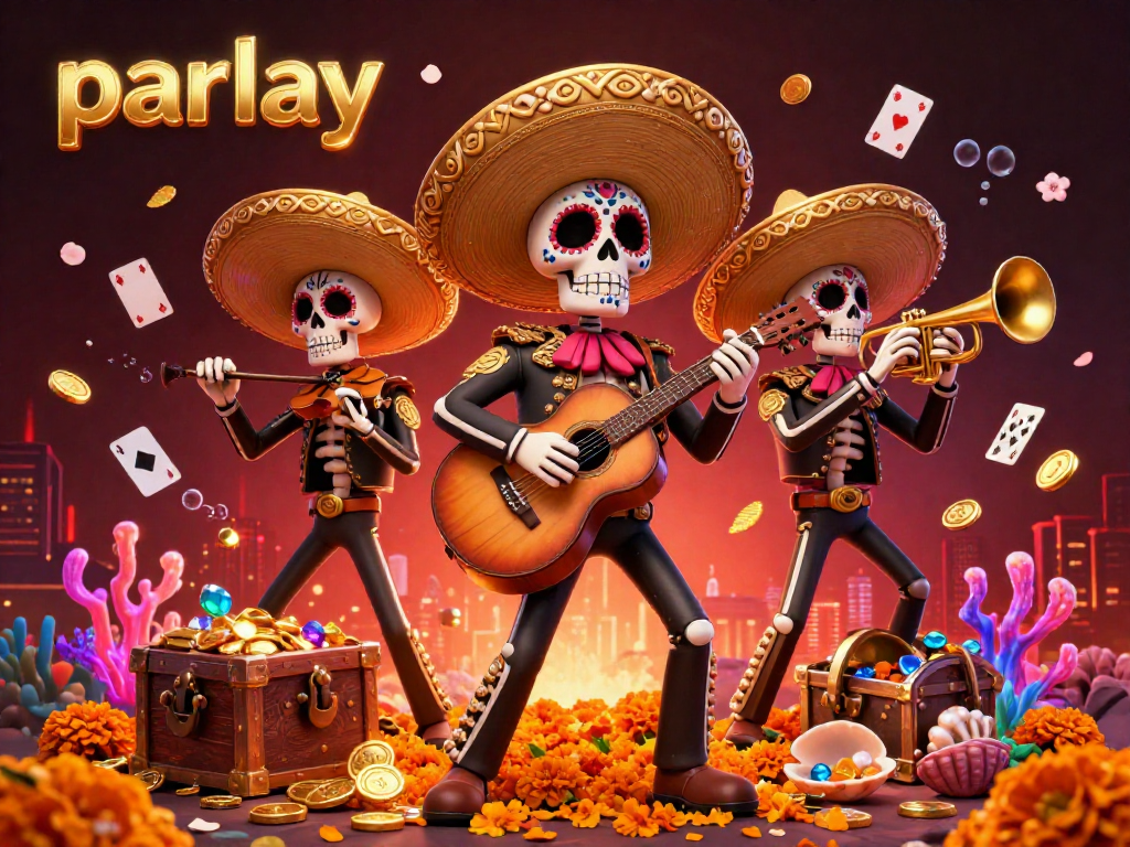 Experience thrilling parlay action with a lively mariachi band amidst riches and vibrant visuals.