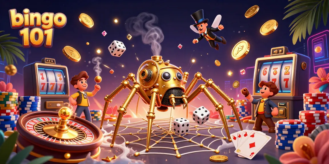 Engage in thrilling gameplay at bingo 101 as you navigate through vibrant casino elements and win big!