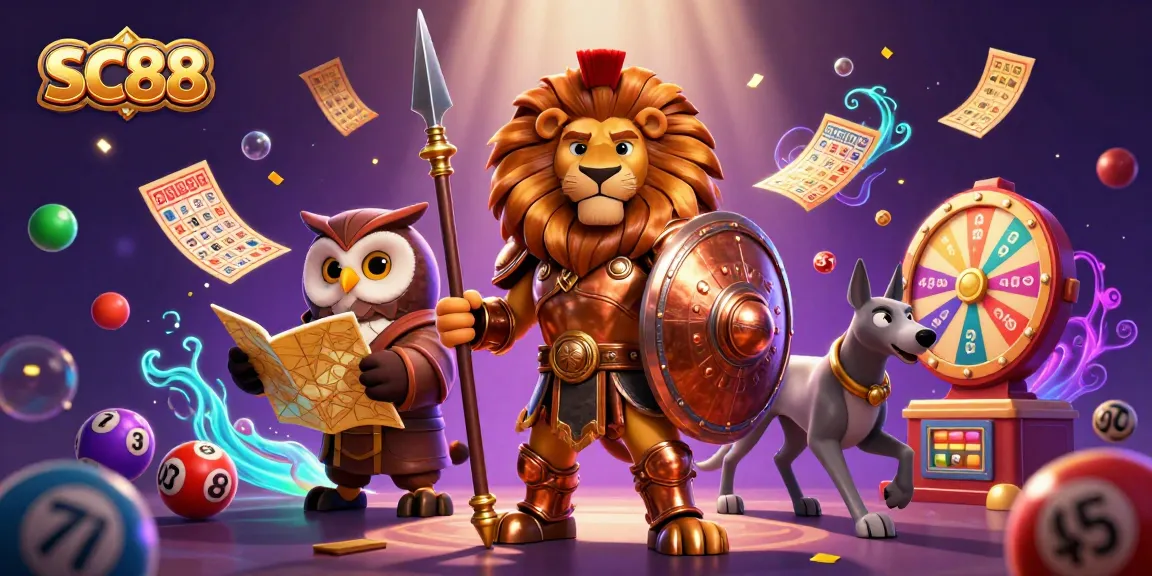 Experience dynamic SC88 gaming with vibrant characters and exciting casino elements.